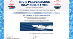 Desktop Screenshot of highperformance-boatinsurance.com