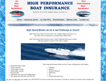 Tablet Screenshot of highperformance-boatinsurance.com